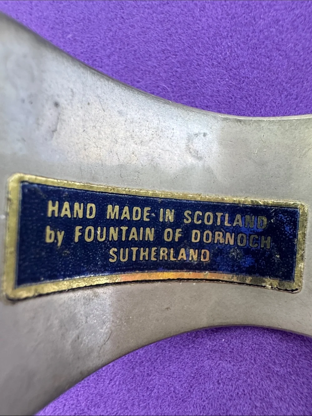 💛 Handmade Silver Tone Fountain Of Dornoch Sutherland Wide Cuff Bracelet - Picture 3 of 7